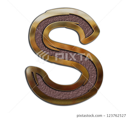 3D rendered illustration. Creative font. Art lettering. 3D rendered illustration. Creative font. Art lettering. 123762527
