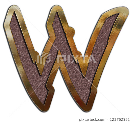 3D rendered illustration. Creative font. Art lettering. 3D rendered illustration. Creative font. Art lettering. 123762531