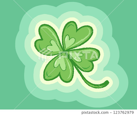 Vector lucky four leaf clover is on green pattern for Patrick's day. Four leaf lucky clover poster. Shamrock for Paddy's day. Vector lucky four leaf clover is on green pattern for Patrick's day. Four leaf lucky clover poster. Shamrock for Paddy's day. 123762979