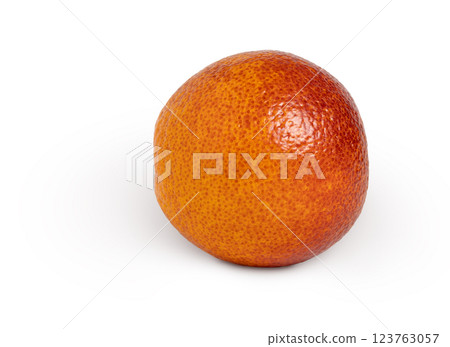 Blood orange isolated. Sicilian orange side view Blood orange isolated. Sicilian orange side view 123763057