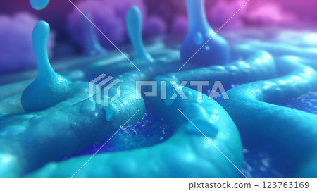 有毒病毒，感染影像 123763169