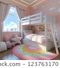Dreamy and cute children's room 123763170