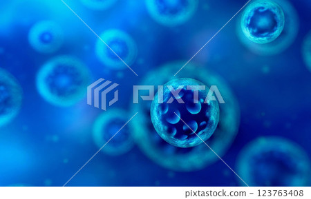 Dance of molecules: cellular mechanisms ensure the life of the body 123763408