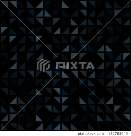 Dark blue geometric triangle seamless pattern. Abstract geometric pattern. 123763443