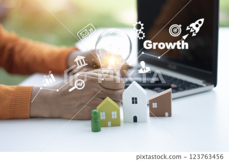 Concept of business growth and success Concept of business growth and success 123763456