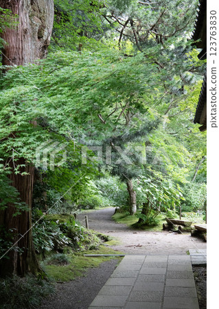 A temple surrounded by greenery A temple surrounded by greenery 123763830