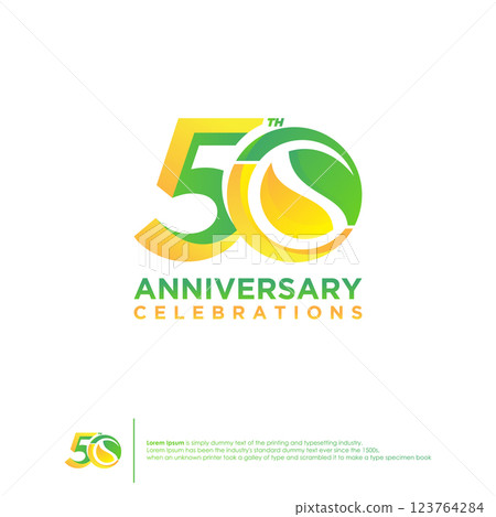 50th Anniversary logotype design flat style design template 50th Anniversary logotype design flat style design template 123764284