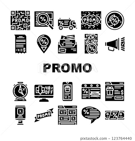 Promo And Advertising Coupon Icons Set Vector Promo And Advertising Coupon Icons Set Vector 123764440