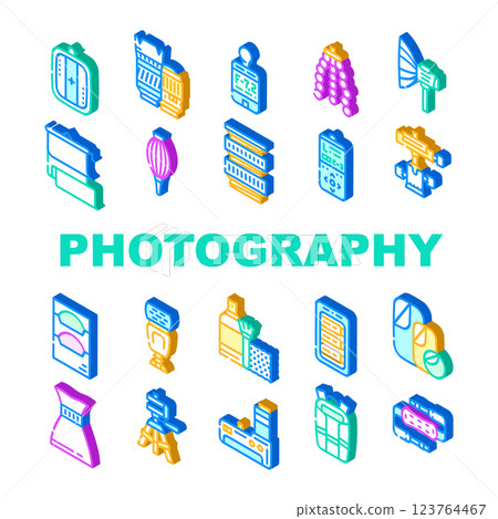 Photography Tool And Accessory Icons Set Vector 123764467