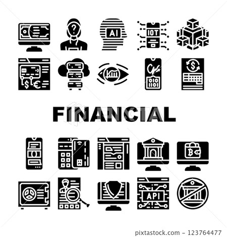 Financial Technology And Software Icons Set Vector Financial Technology And Software Icons Set Vector 123764477