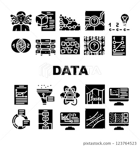 Data Science Innovate Technology Icons Set Vector Data Science Innovate Technology Icons Set Vector 123764523