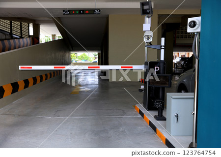 Car park automatic entry system. 123764754
