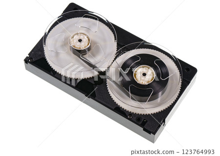 VHS video tape isolated on white background VHS video tape isolated on white background 123764993
