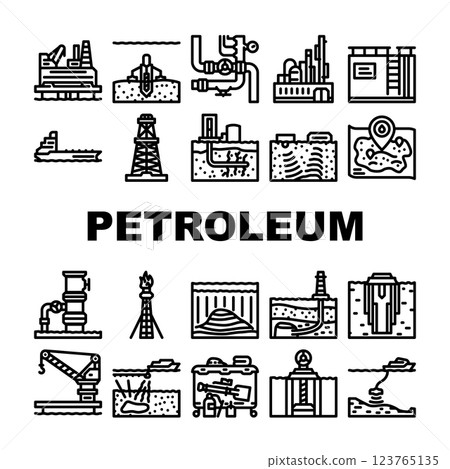 oil industry petroleum energy gas icons set vector oil industry petroleum energy gas icons set vector 123765135