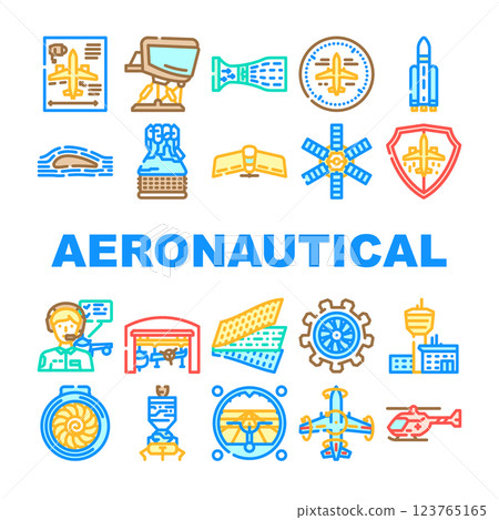 aeronautical engineer aviation icons set vector aeronautical engineer aviation icons set vector 123765165