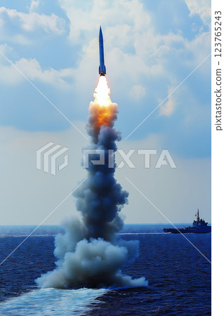 Chinese coast guard ship conducts missile launch in open waters 123765243