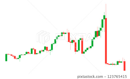 Trading chart. Stock market candlestick graph Trading chart. Stock market candlestick graph 123765415