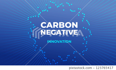 Carbon Negative Innovation. Digital Network Concept and Environmental Impact Reduction Carbon Negative Innovation. Digital Network Concept and Environmental Impact Reduction 123765417