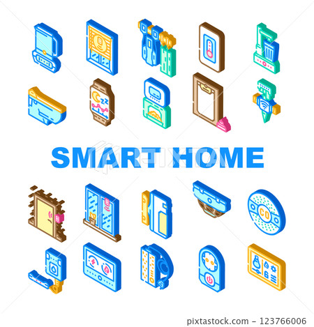 smart home control icons set vector 123766006