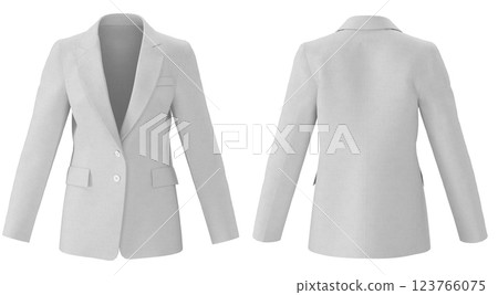Womens Blazer Mockup Front Back Views Black for Fashion 123766075