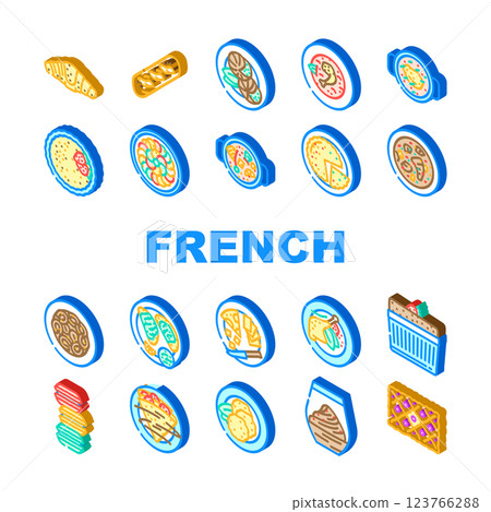 french cuisine food meal icons set vector french cuisine food meal icons set vector 123766288