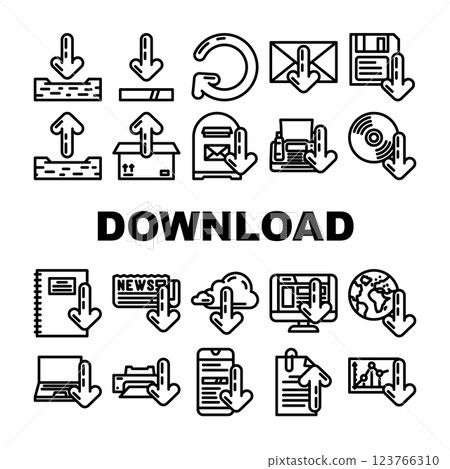 download app web arrow icons set vector download app web arrow icons set vector 123766310