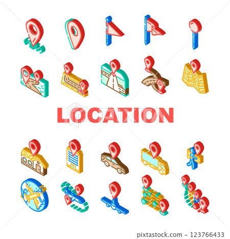 location pin map place point icons set vector 123766433