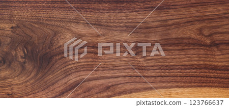 Texture of black walnut board with oil finish 123766637