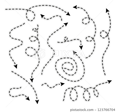 Abstract background with dash arrows going down, right, up. Vector illustration. Abstract background with dash arrows going down, right, up. Vector illustration. 123766704