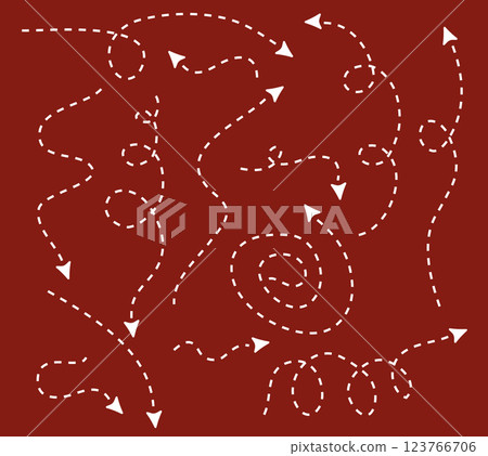 Abstract background with dash arrows going down, right, up. Vector illustration. Abstract background with dash arrows going down, right, up. Vector illustration. 123766706