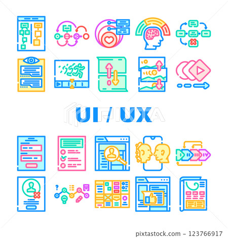 ui ux web interface mobile icons set vector ui ux web interface mobile icons set vector 123766917
