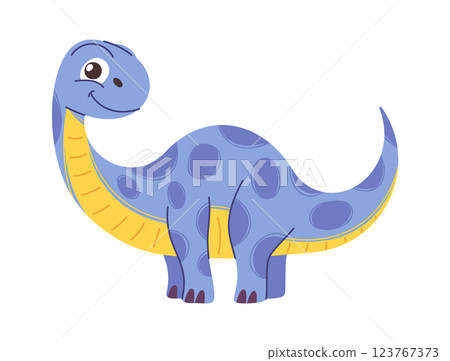 Cute dino spotted skin doodle Cute dino spotted skin doodle 123767373