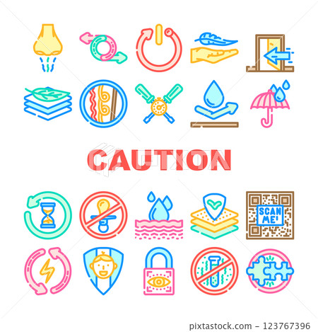 product caution label warning icons set vector product caution label warning icons set vector 123767396