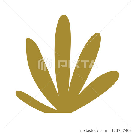 Green grass bush doodle element 123767402