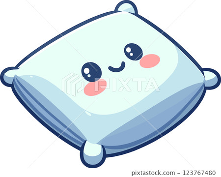 Cute pillow illustration 123767480