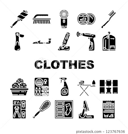 clothes care laundry ironing icons set vector clothes care laundry ironing icons set vector 123767636