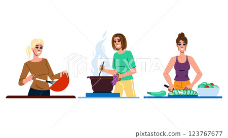 cuisine cooking dinner kitchen mother vector cuisine cooking dinner kitchen mother vector 123767677