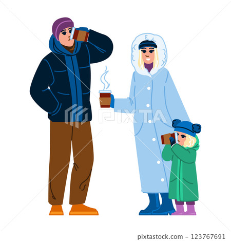 cozy drinking hot chocolate vector cozy drinking hot chocolate vector 123767691