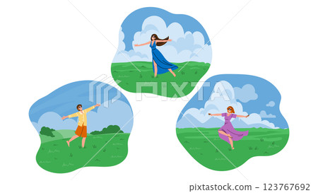 nature field spinning joyfully vector nature field spinning joyfully vector 123767692