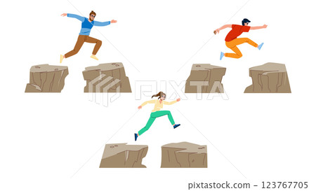 risk jumping over cliff vector risk jumping over cliff vector 123767705
