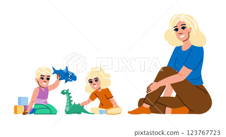 guidance supervising kids vector guidance supervising kids vector 123767723