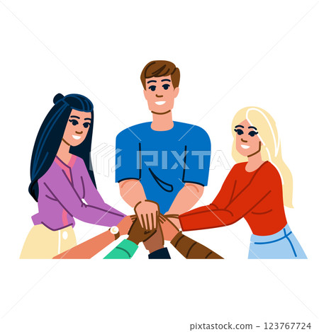 alignment team huddle vector 123767724