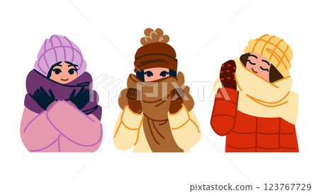 cozy winter scarf vector 123767729