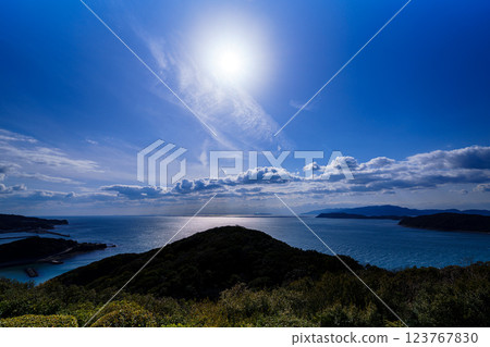 初春的基坦海峽。 初春的基坦海峽。 123767830