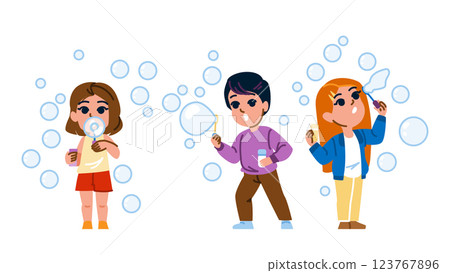 clean bubble soap kid vector 123767896