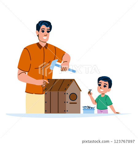 wood building birdhouse vector wood building birdhouse vector 123767897