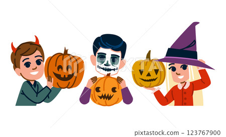 tools carving pumpkin kid vector 123767900