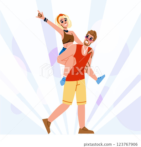 festival couple summer concert vector 123767906