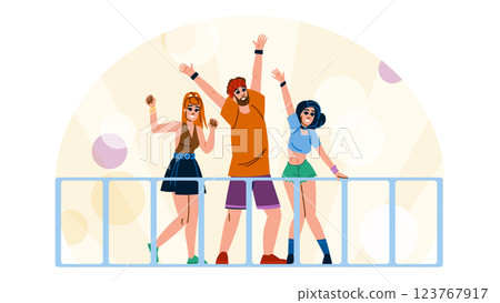 music festival friends summer vector music festival friends summer vector 123767917