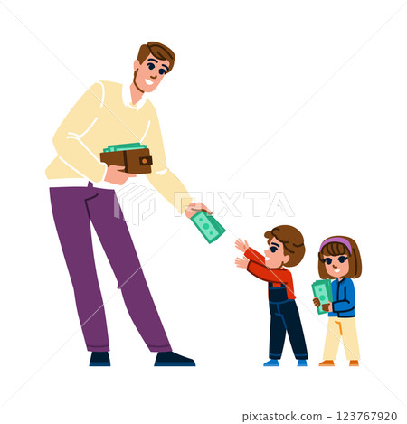 savings give money kid vector savings give money kid vector 123767920
